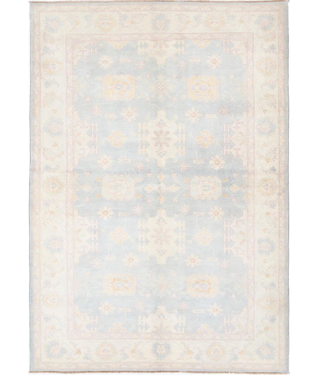 Hand Knotted Tribal Kazak Wool Rug - 6&#39;0&#39;&#39; x 8&#39;9&#39;&#39;