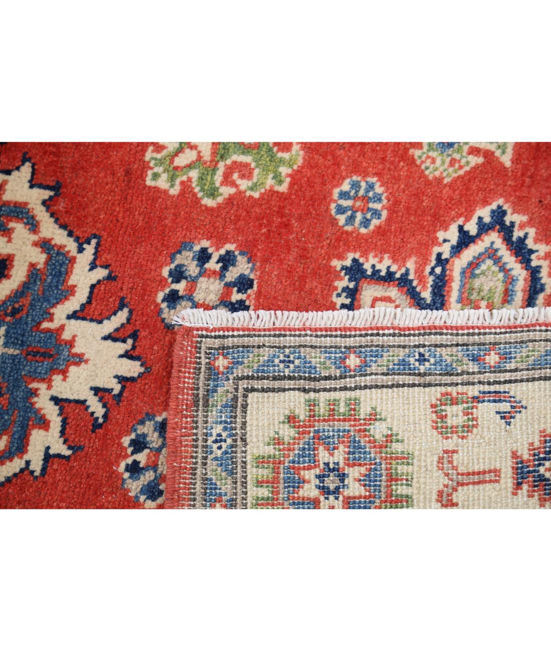 Hand Knotted Tribal Kazak Wool Rug - 3'0'' x 4'11''