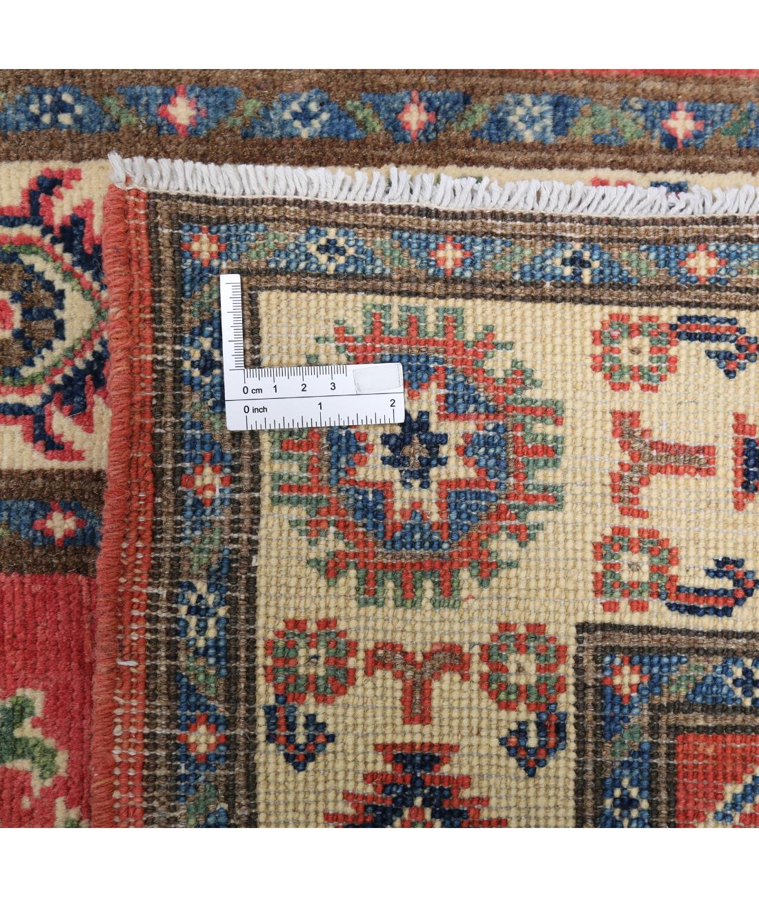 Hand Knotted Tribal Kazak Wool Rug - 3'0'' x 4'11''