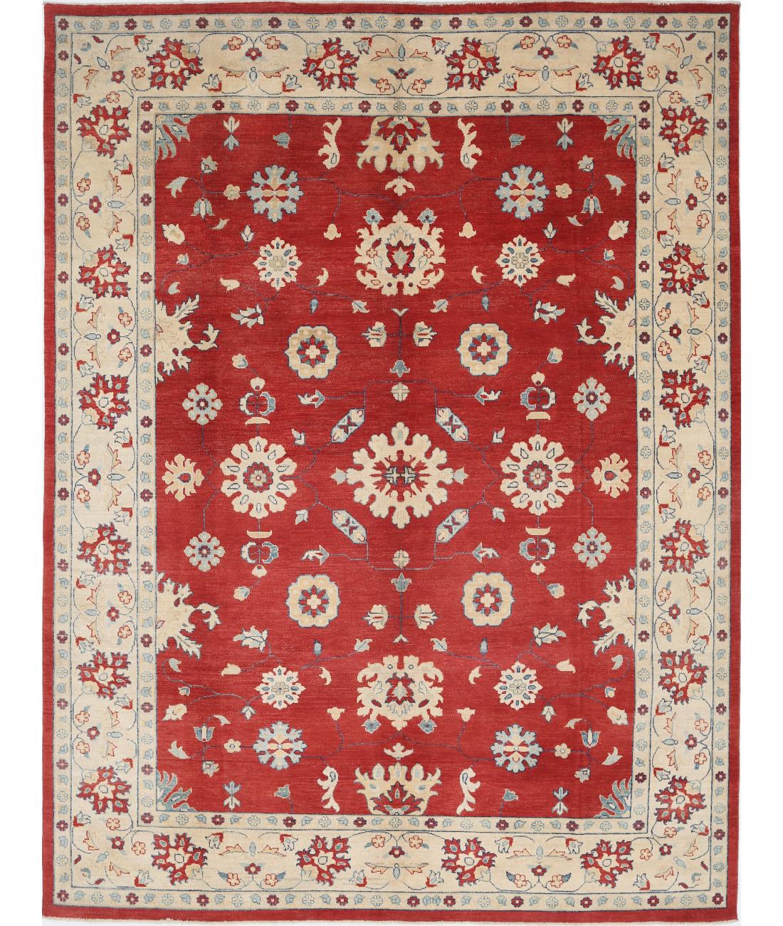 Hand Knotted Tribal Kazak Wool Rug - 8'10'' x 11'9''