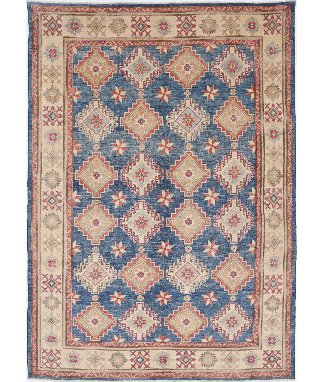 Hand Knotted Tribal Kazak Wool Rug - 9'11'' x 14'3''