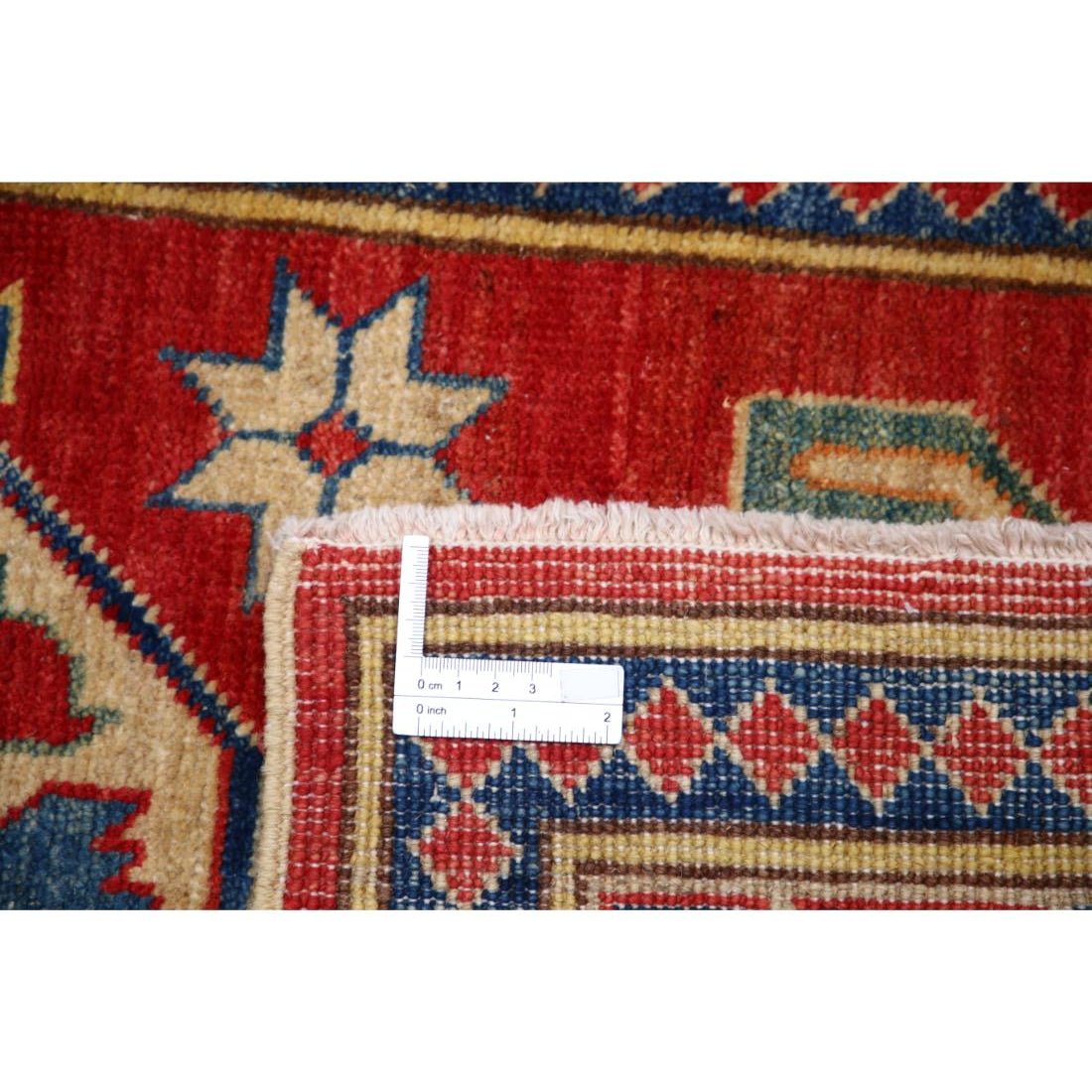 Hand Knotted Tribal Kazak Wool Rug - 2'8'' x 11'7''