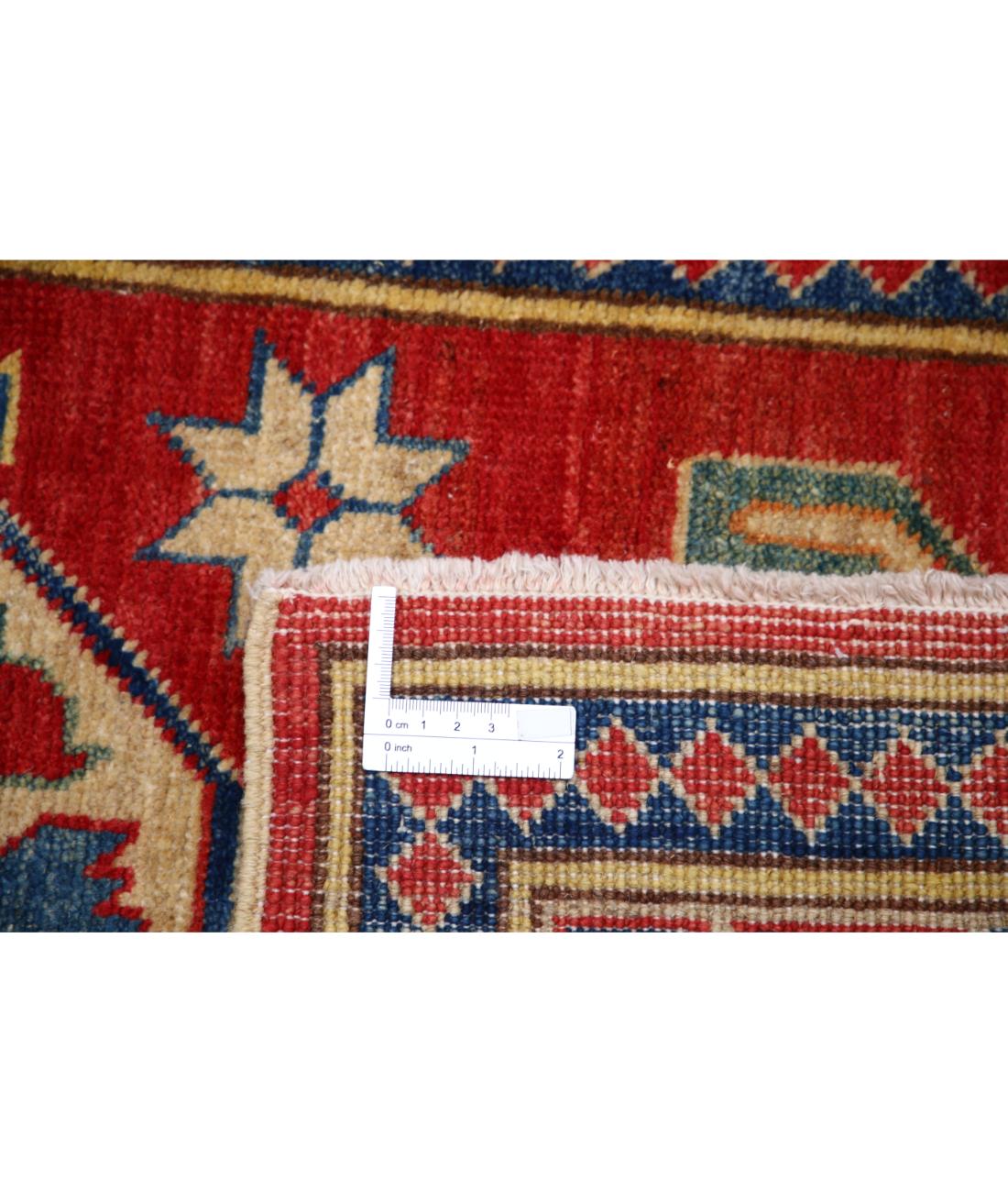 Hand Knotted Tribal Kazak Wool Rug - 2'8'' x 11'7''