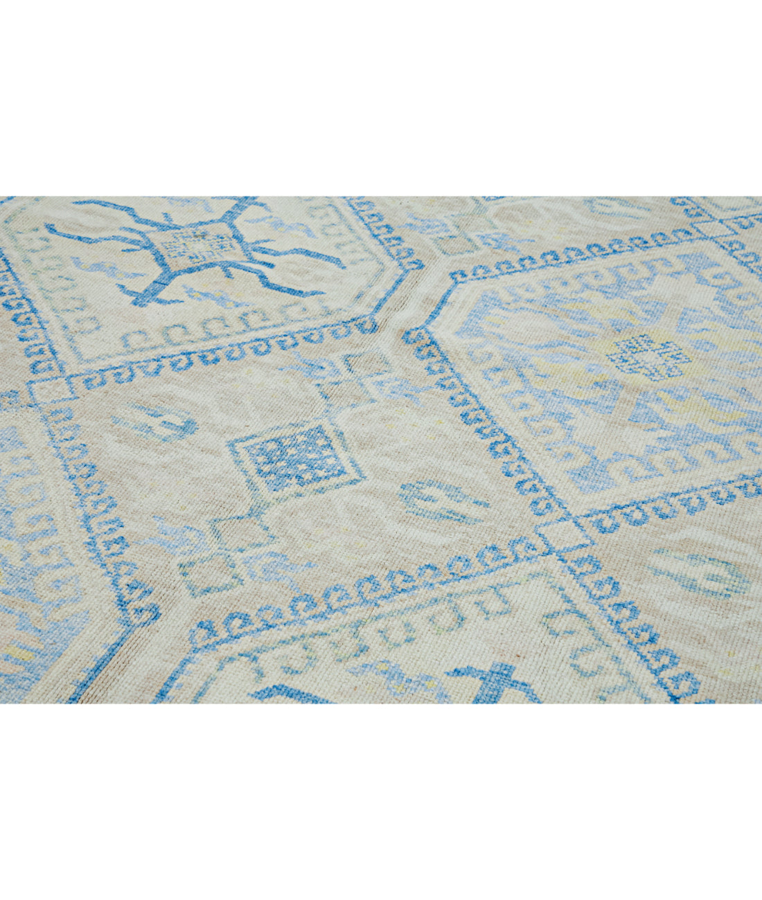 Hand Knotted Turkey Oushak Wool Rug 10'5" x 14' 10' 5" X 14' 1" (318 X 429) / Taupe / Blue