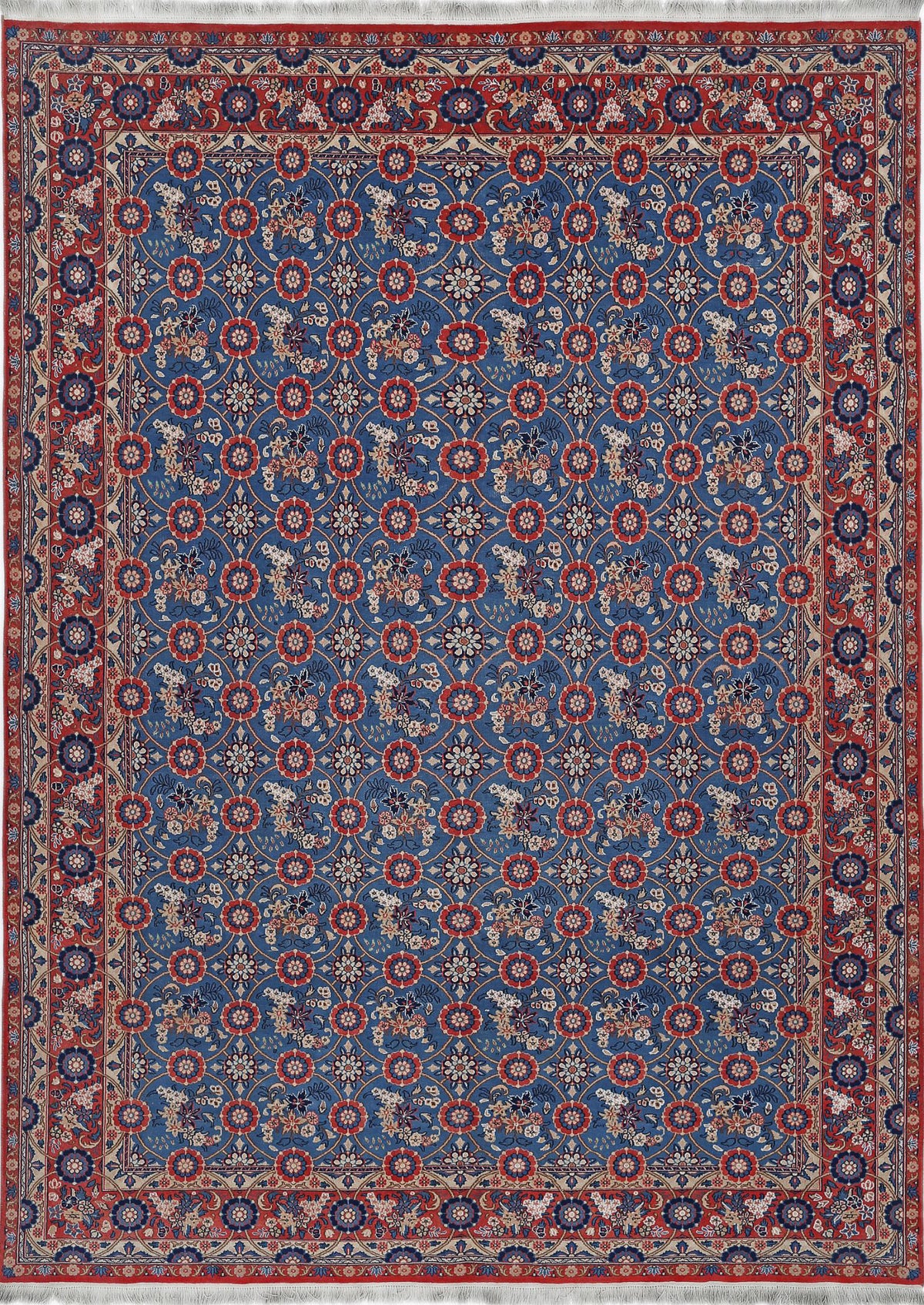 Hand Knotted Oriental Varamin Wool Rug - 6&#39;10&#39;&#39; x 9&#39;5&#39;&#39;