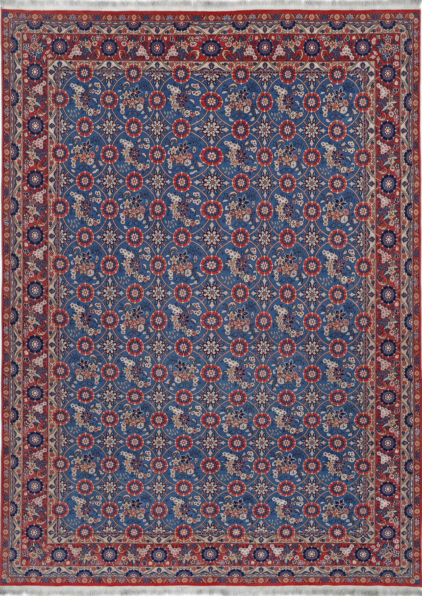 Hand Knotted Oriental Varamin Wool Rug - 6'10'' x 9'5''