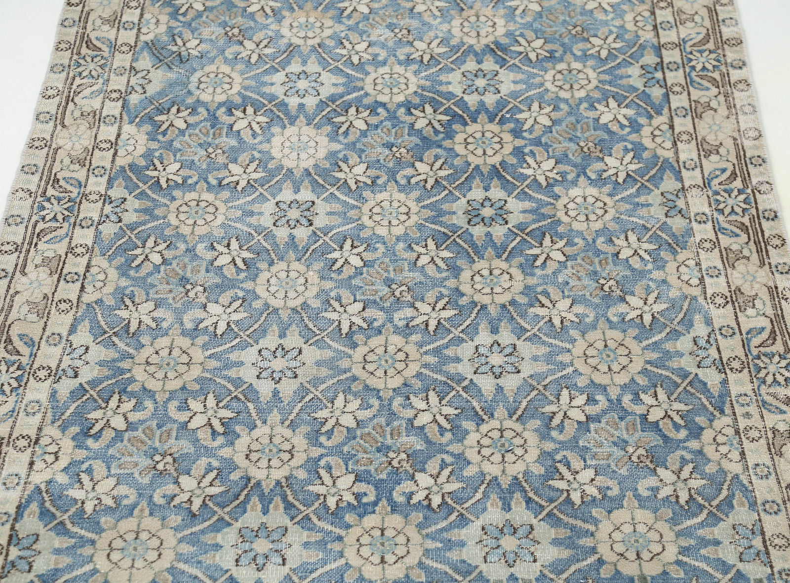 Hand Knotted Vintage Wool Rug - 3'3'' x 5'0''