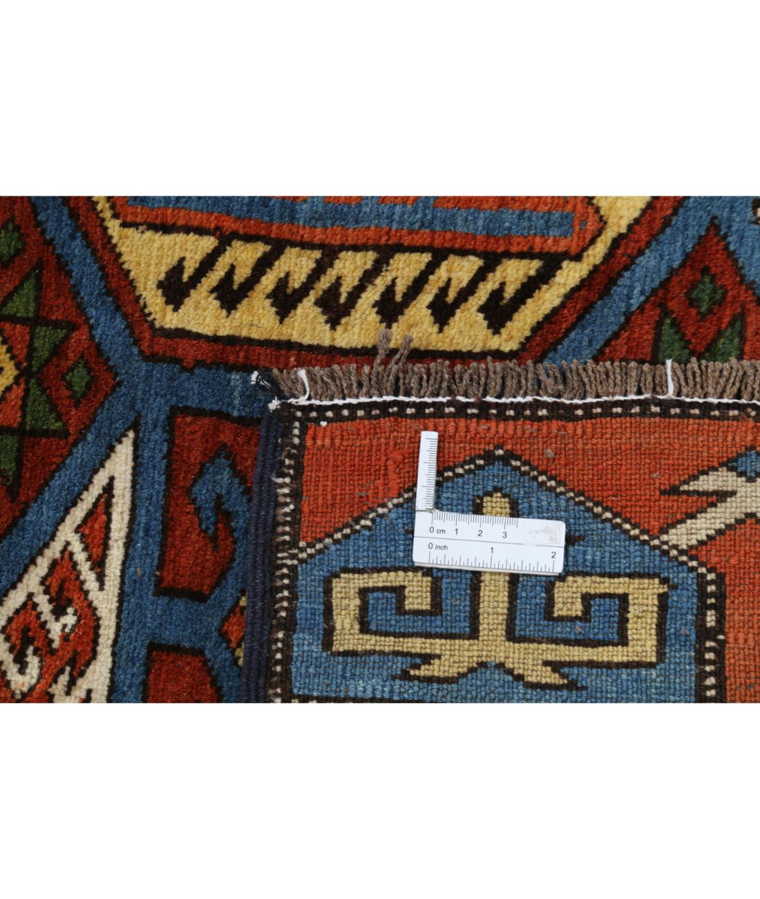 Hand Knotted Vintage Turkish Kars Wool Rug - 6'4'' x 8'6'' 6' 4" X 8' 6" (193 X 259) / Rust / Ivory