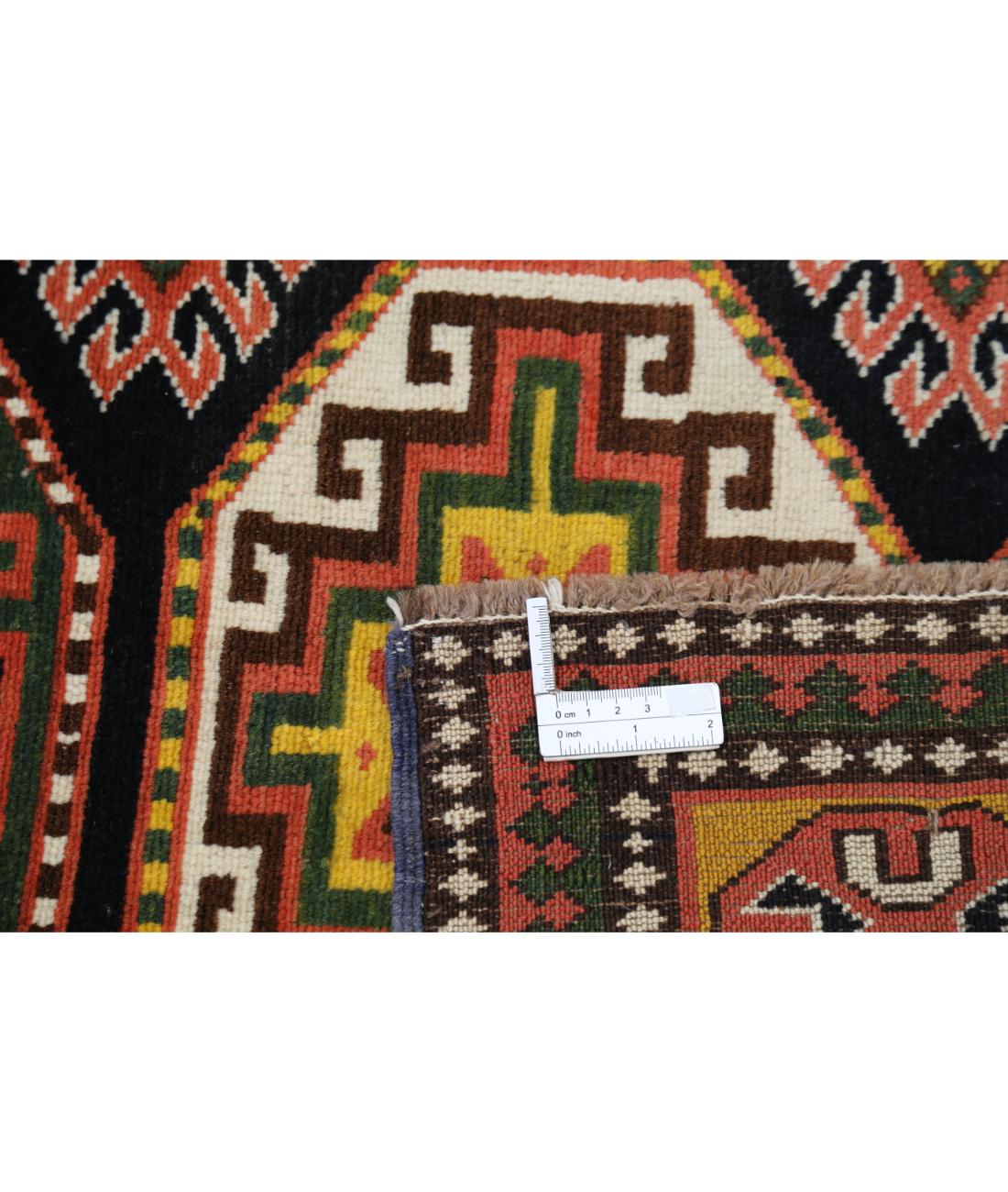 Hand Knotted Vintage Turkish Kars Wool Rug - 5'0'' x 6'11''