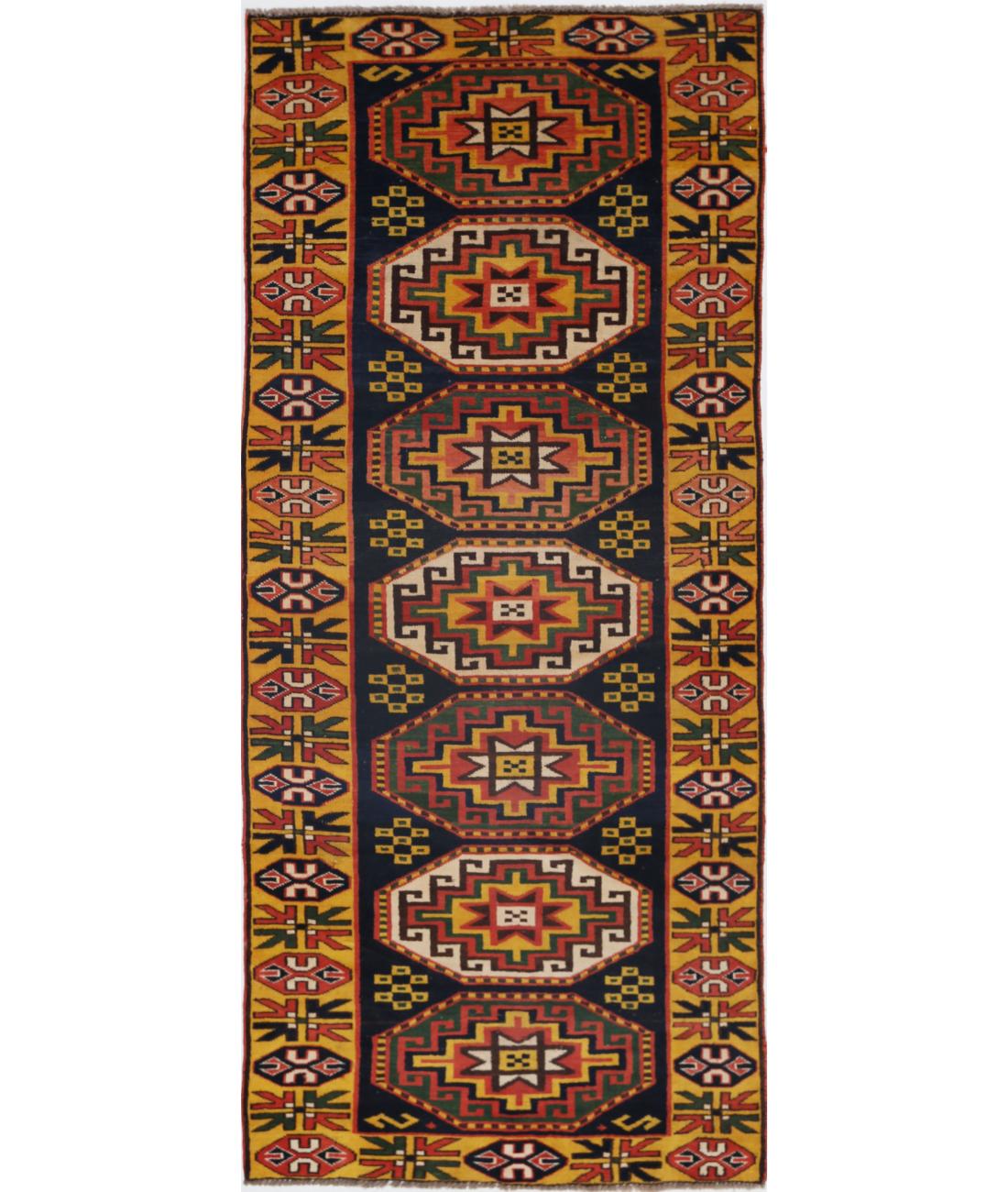 Hand Knotted Vintage Turkish Kars Wool Rug - 2&#39;8&#39;&#39; x 6&#39;4&#39;&#39;