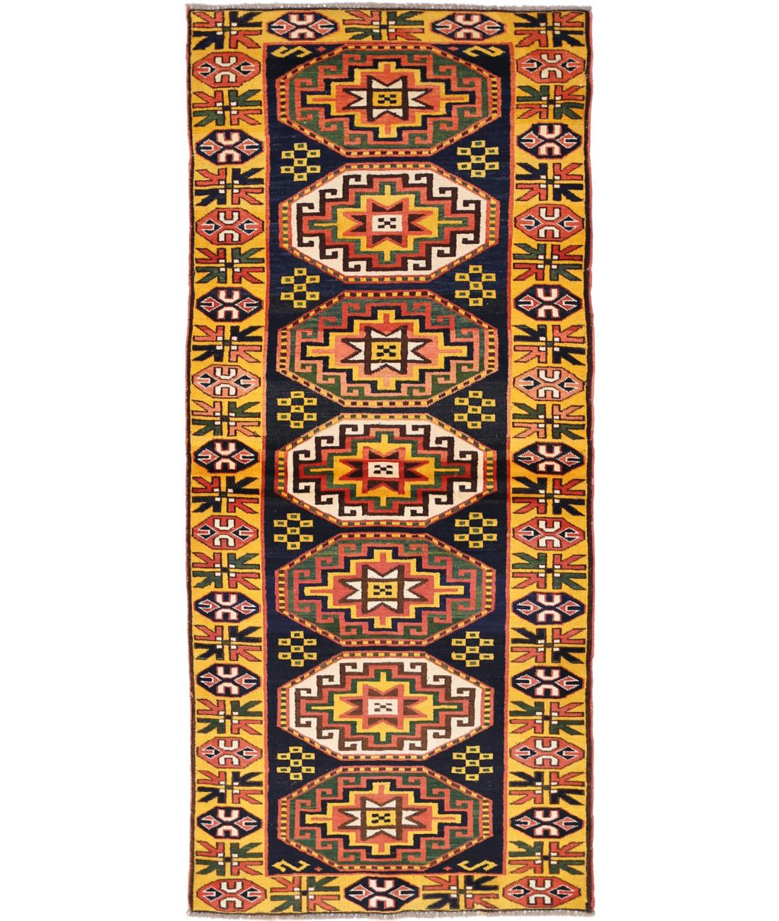 Hand Knotted Vintage Turkish Kars Wool Rug - 2'7'' x 6'6''