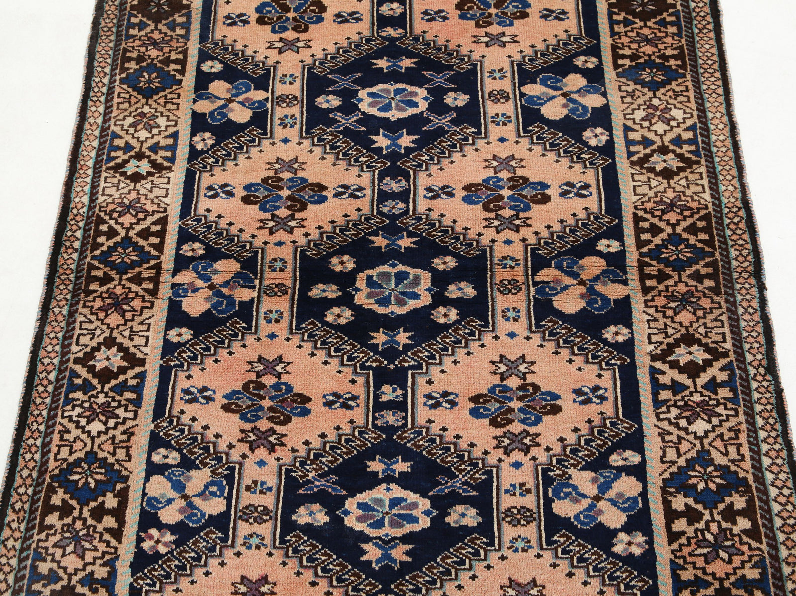 Hand Knotted Oriental Yalameh Wool Rug - 3'4'' x 4'10''