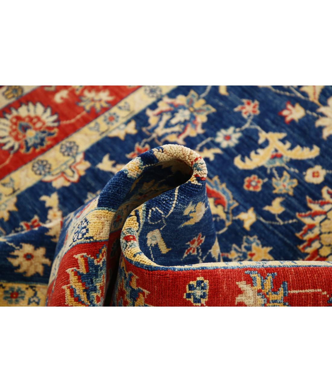 Hand Knotted Ziegler Farhan Gul Wool Rug - 4'9'' x 5'9'' 4' 9" X 5' 9" (145 X 175) / Blue / Red