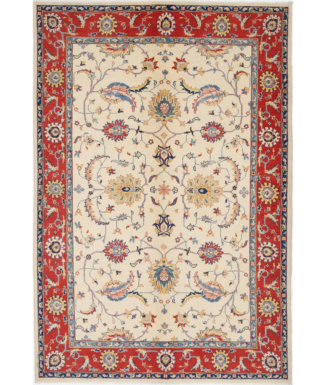 Hand Knotted Ziegler Farhan Gul Wool Rug - 6'6'' x 9'9''