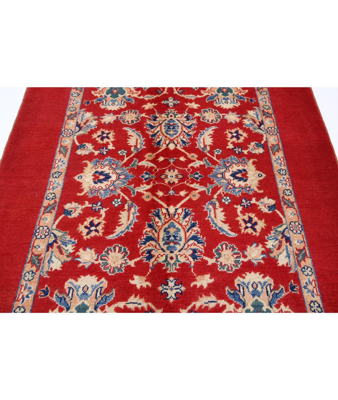 Hand Knotted Ziegler Farhan Gul Wool Rug - 4'10'' x 6'8'' 4' 10" X 6' 8" (147 X 203) / Red / Blue
