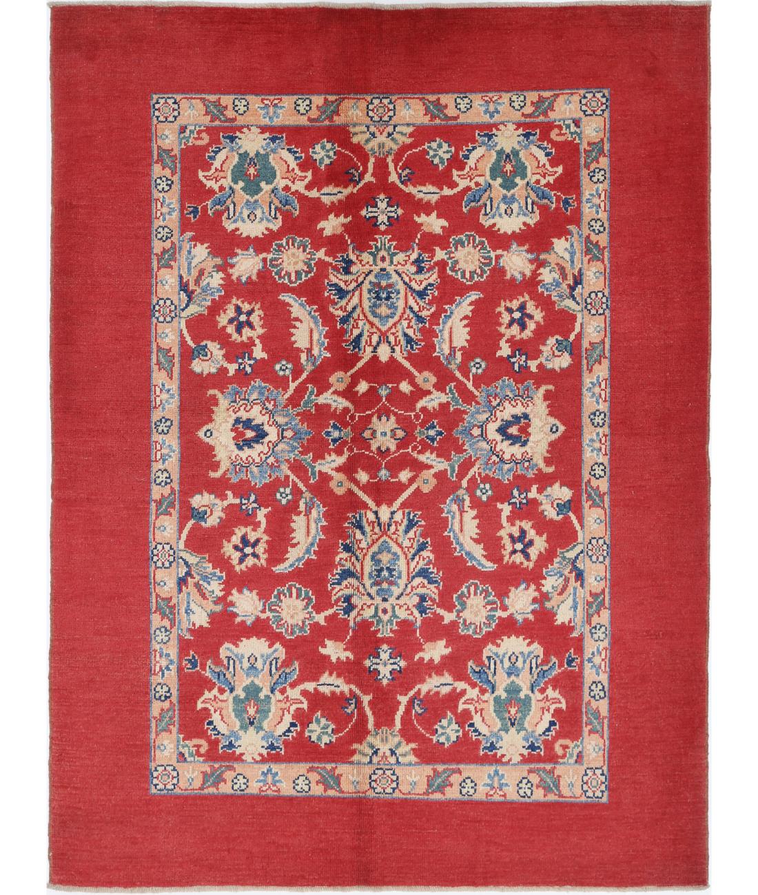 Hand Knotted Ziegler Farhan Gul Wool Rug - 4'10'' x 6'8''