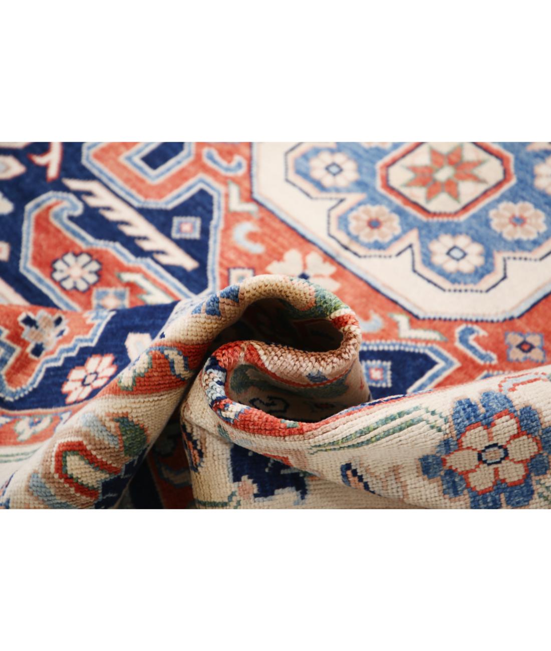 Hand Knotted Ziegler Farhan Gul Wool Rug - 5'7'' x 7'6'' 5' 7" X 7' 6" (170 X 229) / Blue / Ivory