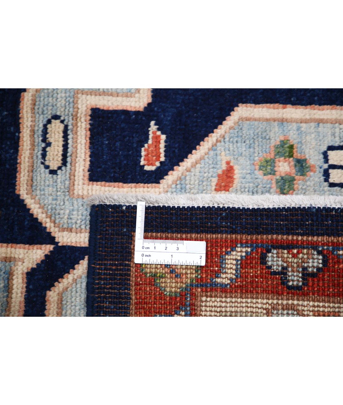 Hand Knotted Ziegler Farhan Gul Wool Rug - 5'7'' x 7'6'' 5' 7" X 7' 6" (170 X 229) / Blue / Ivory