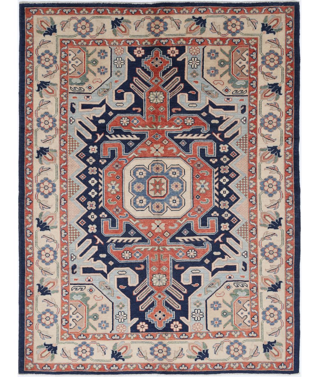 Hand Knotted Ziegler Farhan Gul Wool Rug - 5'7'' x 7'6''