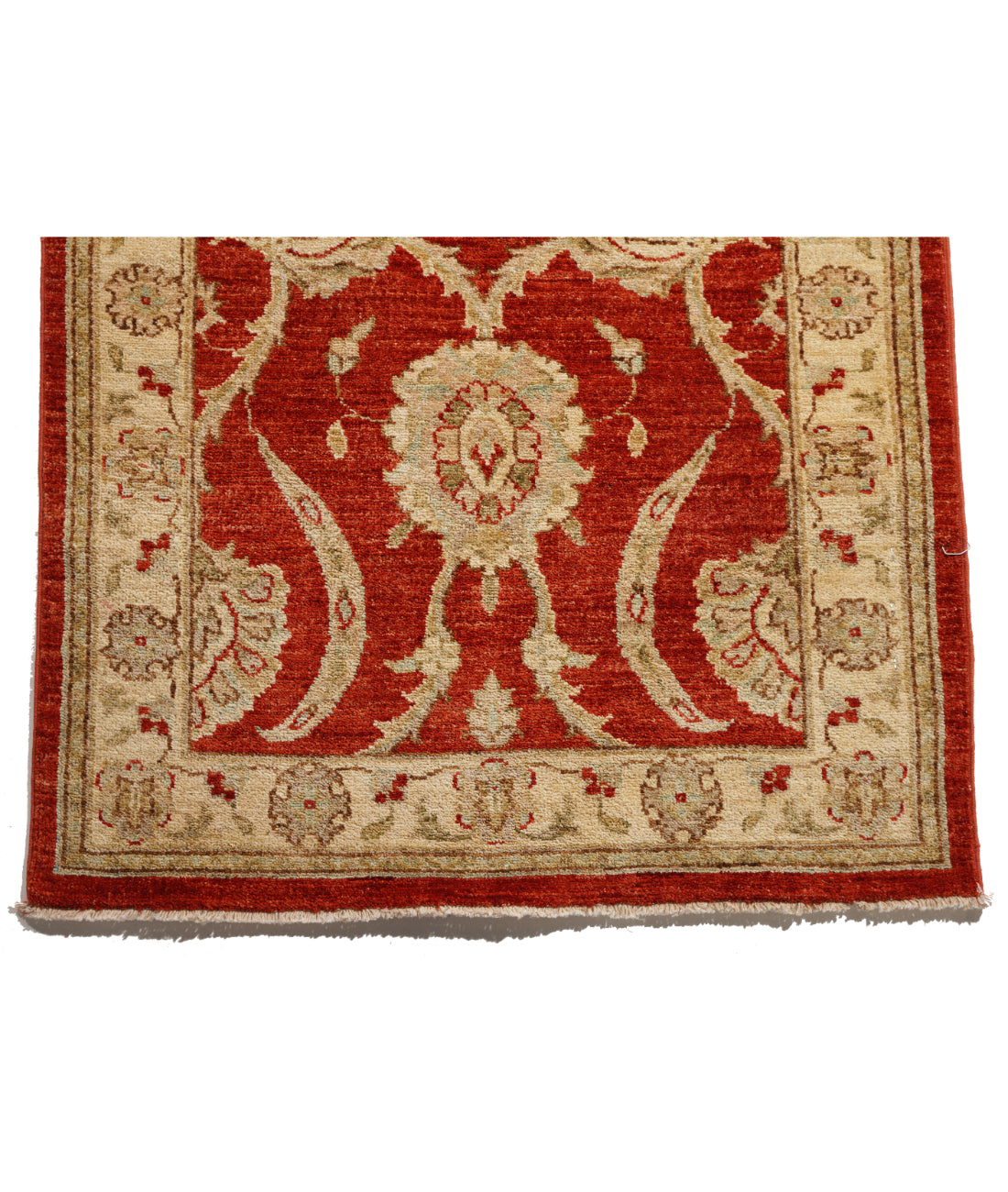Hand Knotted Ziegler Farhan Wool Rug - 2'7'' x 15'2'' 2' 7" X 15' 2" (79 X 462) / Red / Ivory