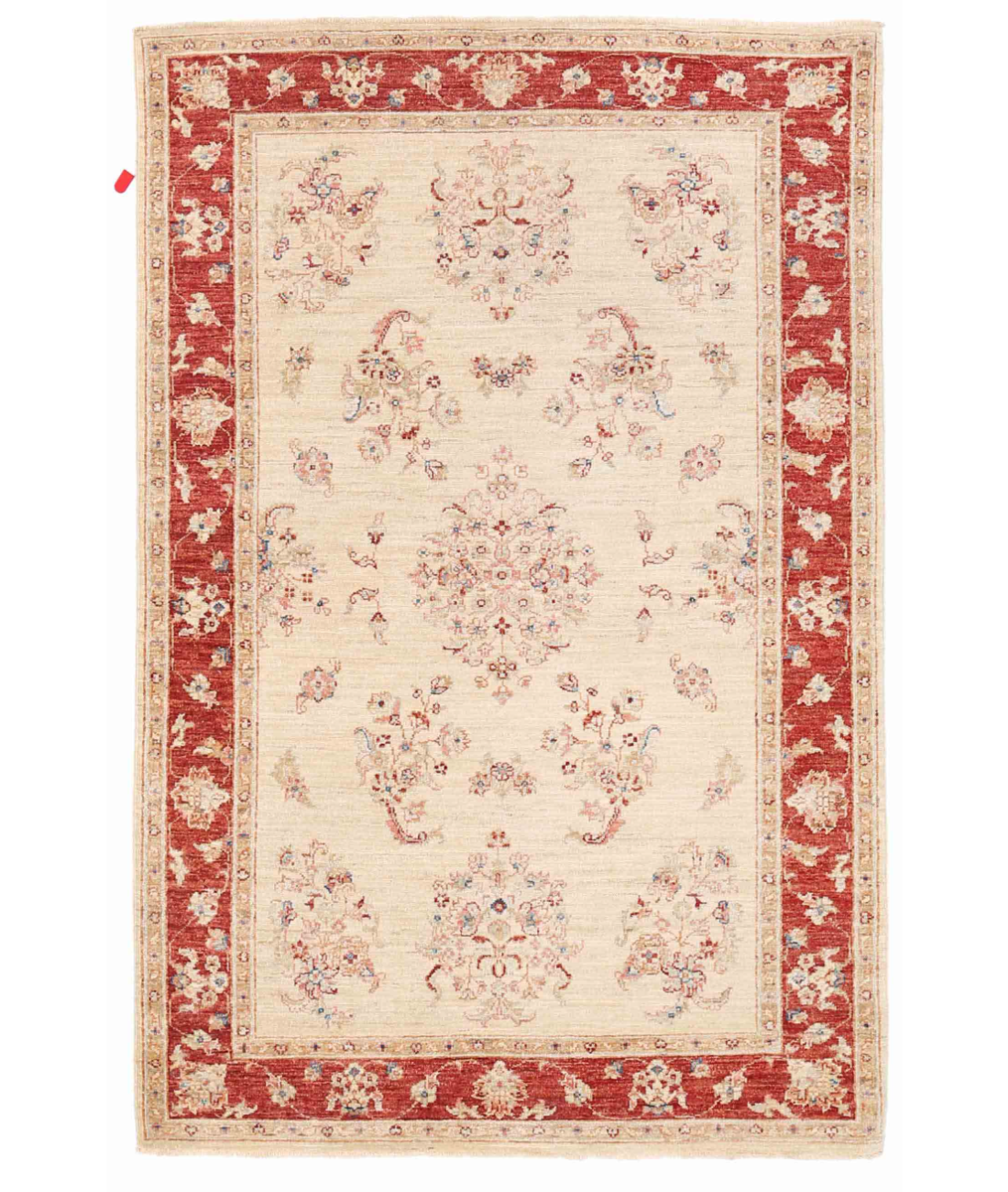 Hand Knotted Ziegler Wool Rug  - 3' 11" X 5' 11"