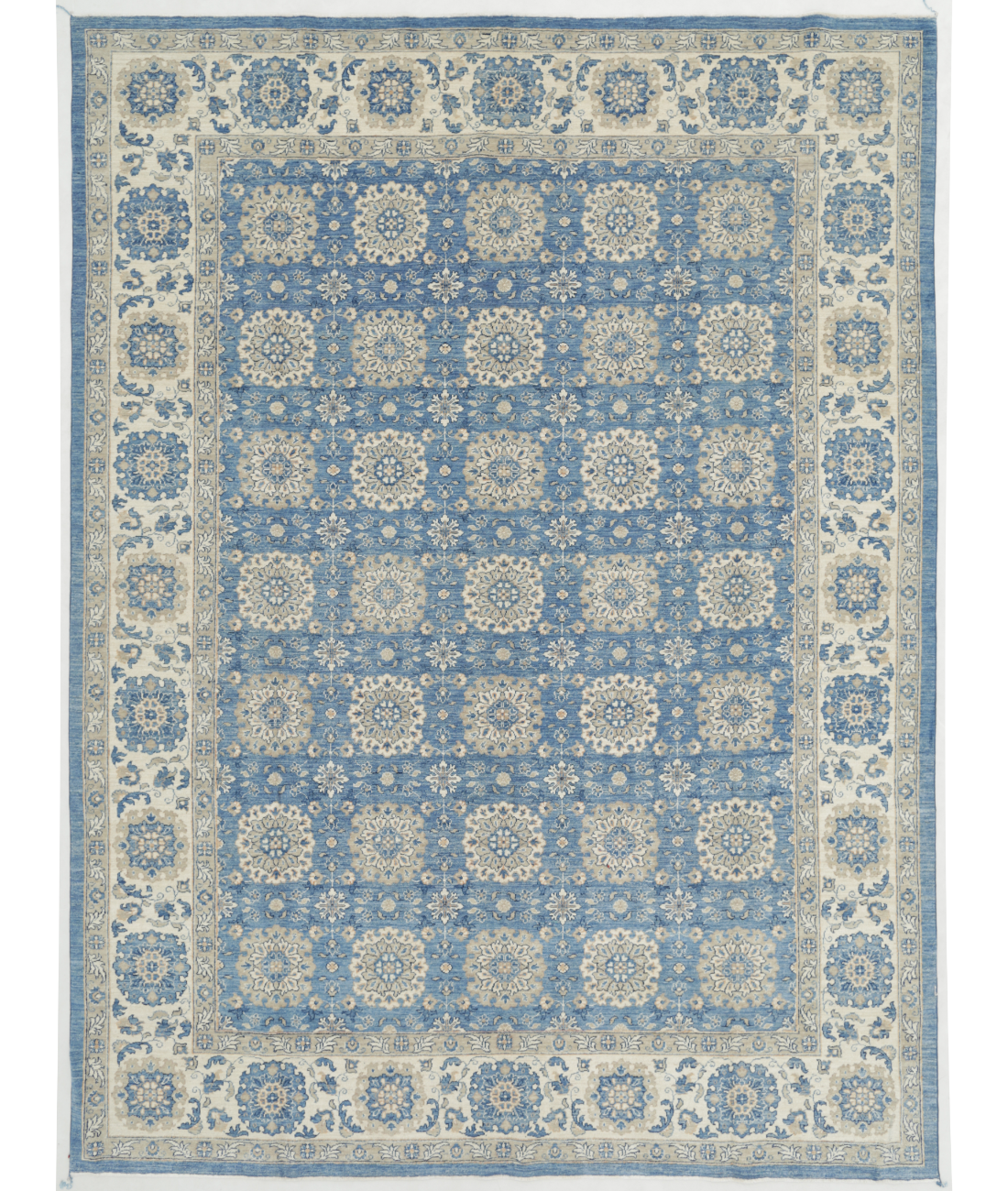 Hand Knotted Ziegler Wool Rug  - 9' 0" X 11' 10"