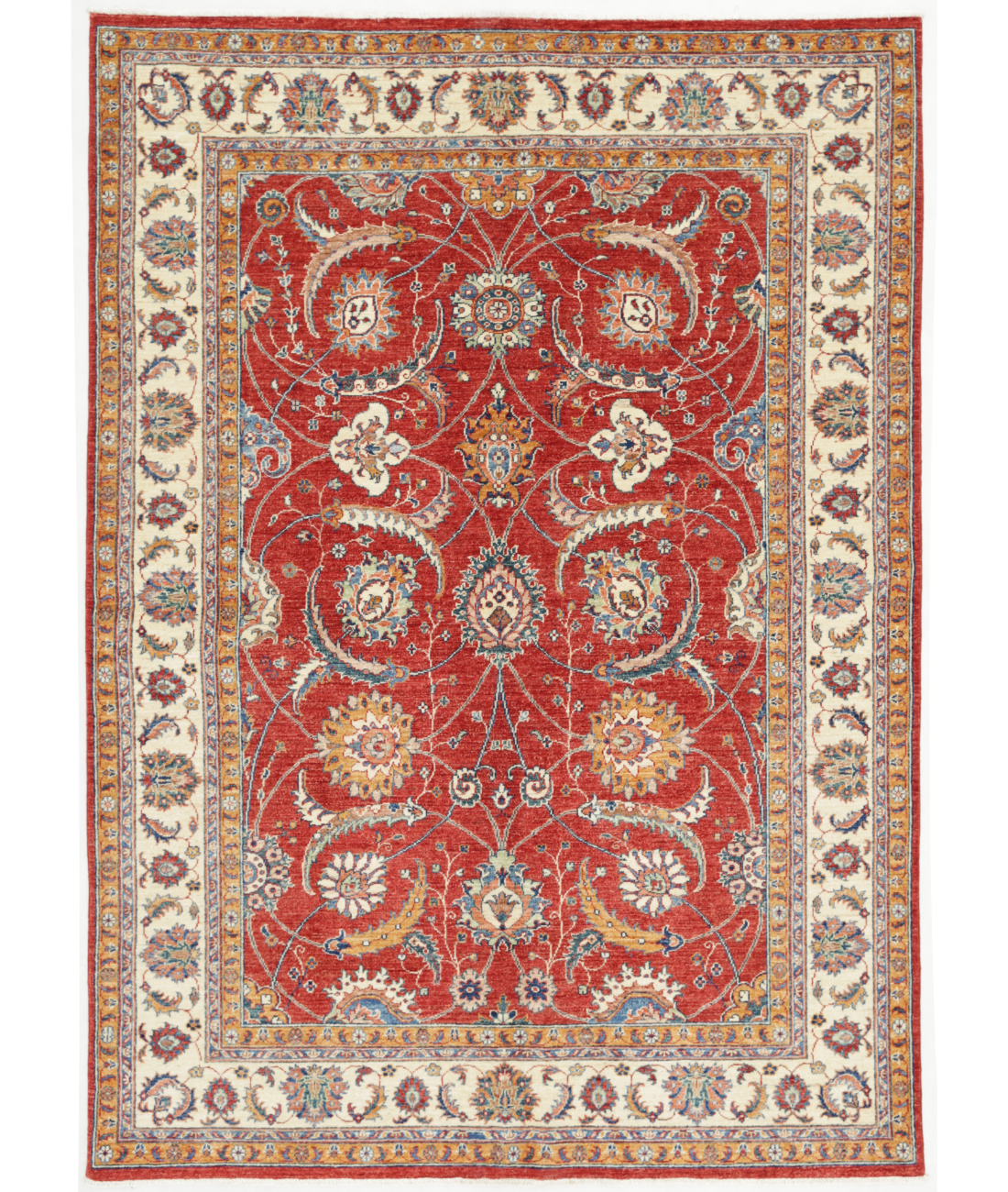 Hand Knotted Ziegler Wool Rug  - 5&#39; 7&quot; X 7&#39; 8&quot;