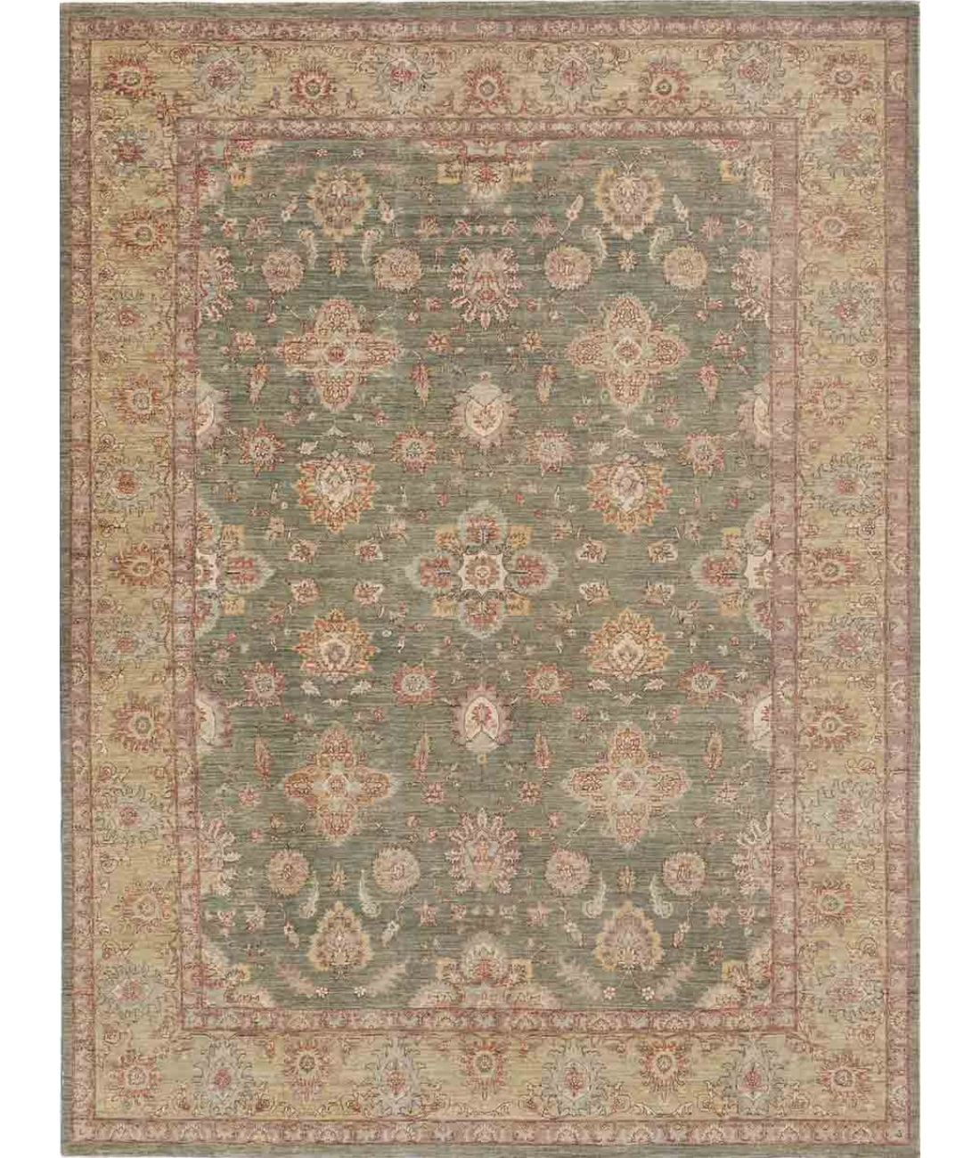 Hand Knotted Ziegler Wool Rug  - 9&#39; 11&quot; X 13&#39; 10&quot;