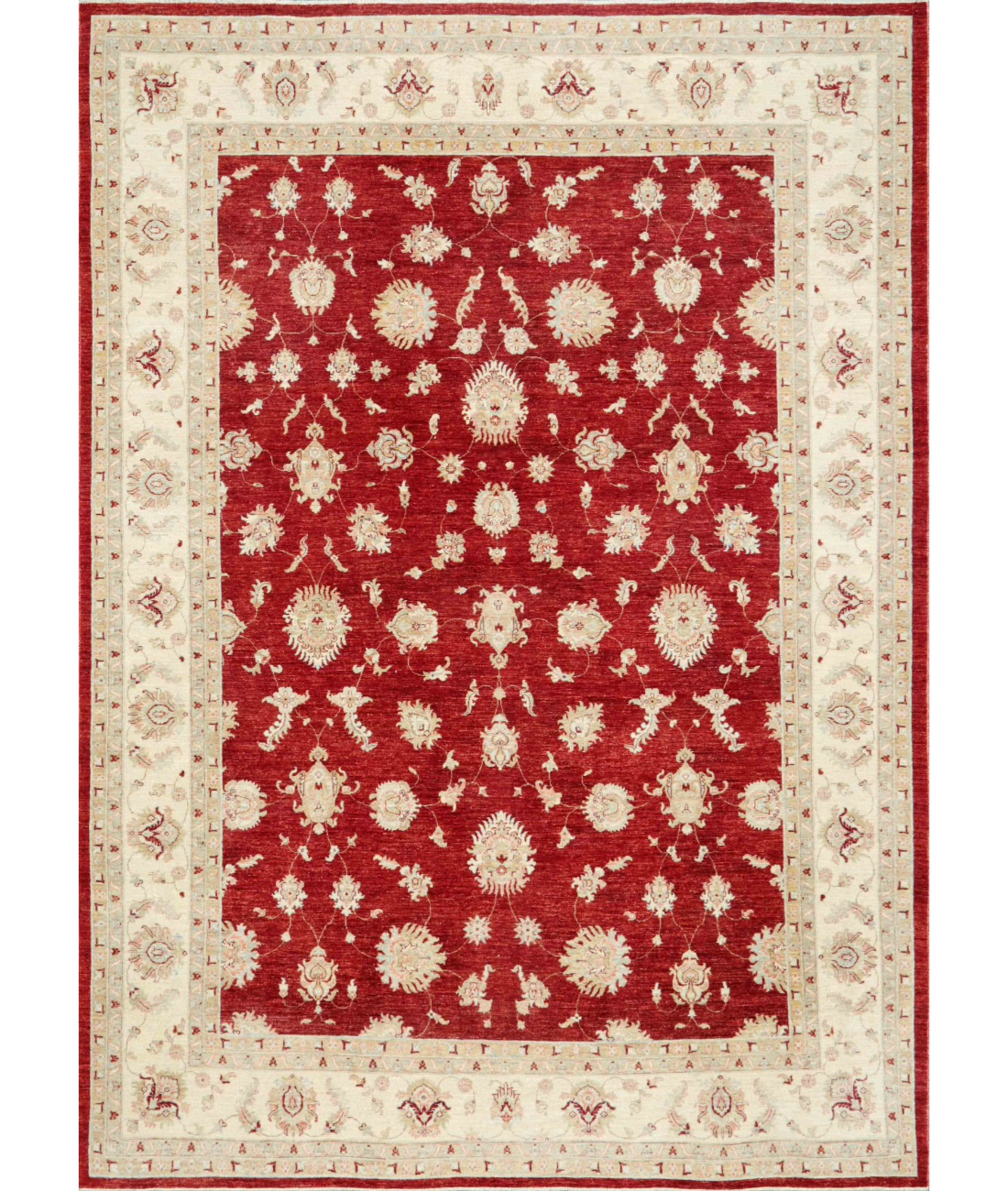 Hand Knotted Ziegler Wool Rug  - 9' 10" X 13' 8"