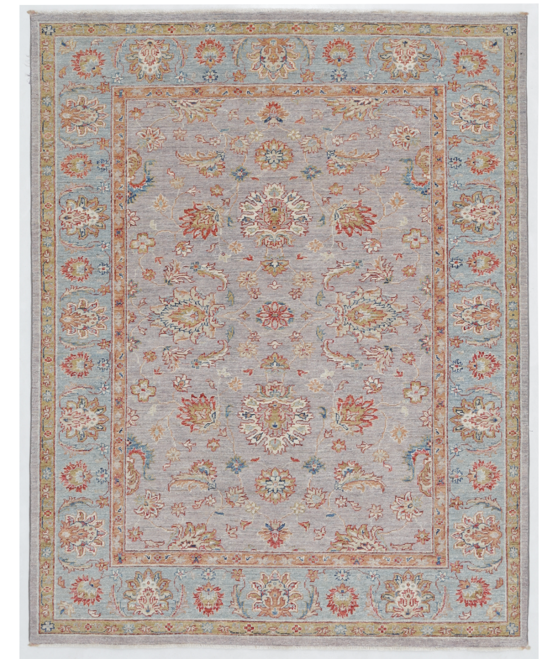 Hand Knotted Ziegler Wool Rug  - 5' 1" X 6' 4"