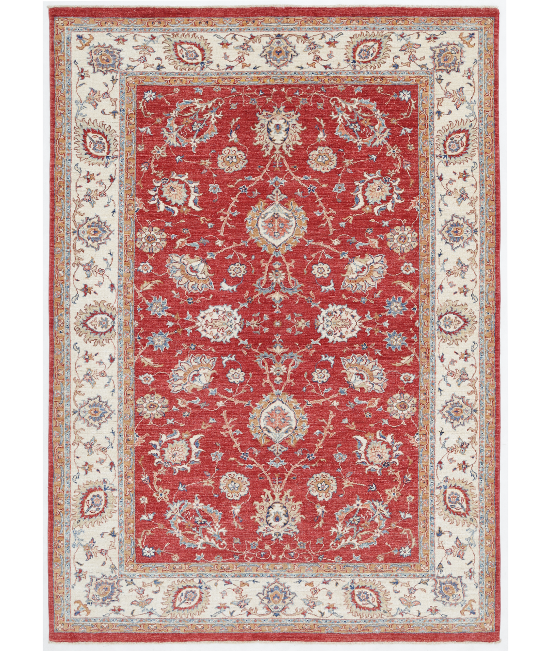 Hand Knotted Ziegler Wool Rug  - 5' 8" X 8' 0"