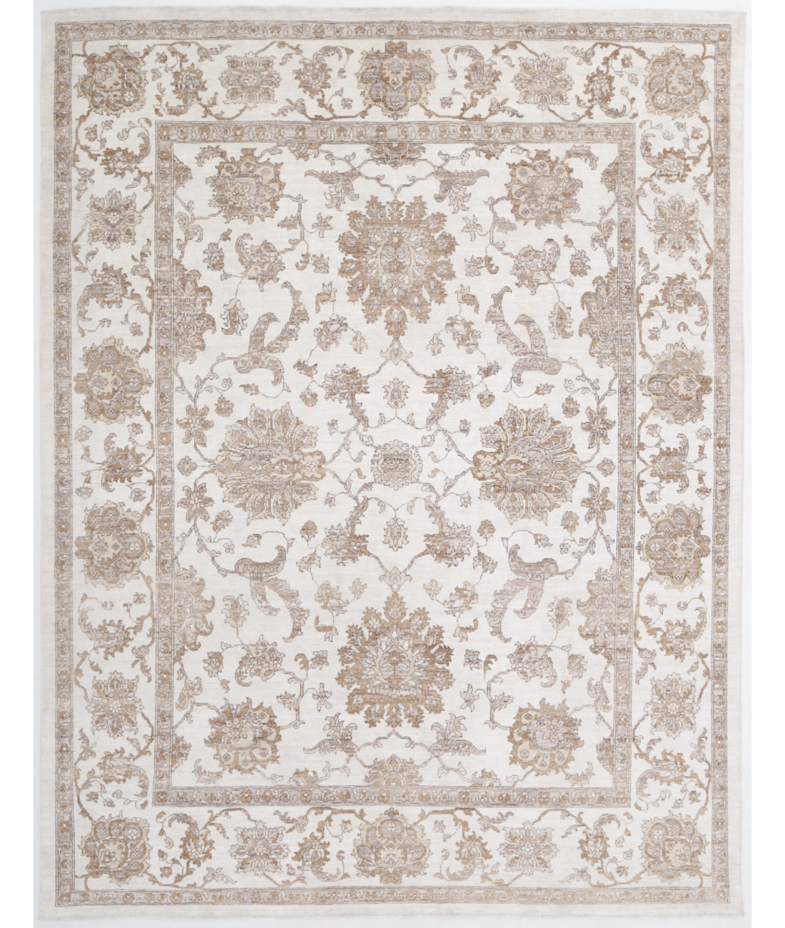 Hand Knotted Ziegler Wool Rug  - 8' 0" X 10' 3"