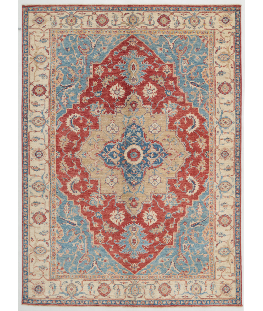 Hand Knotted Ziegler Wool Rug  - 5' 7" X 7' 9"