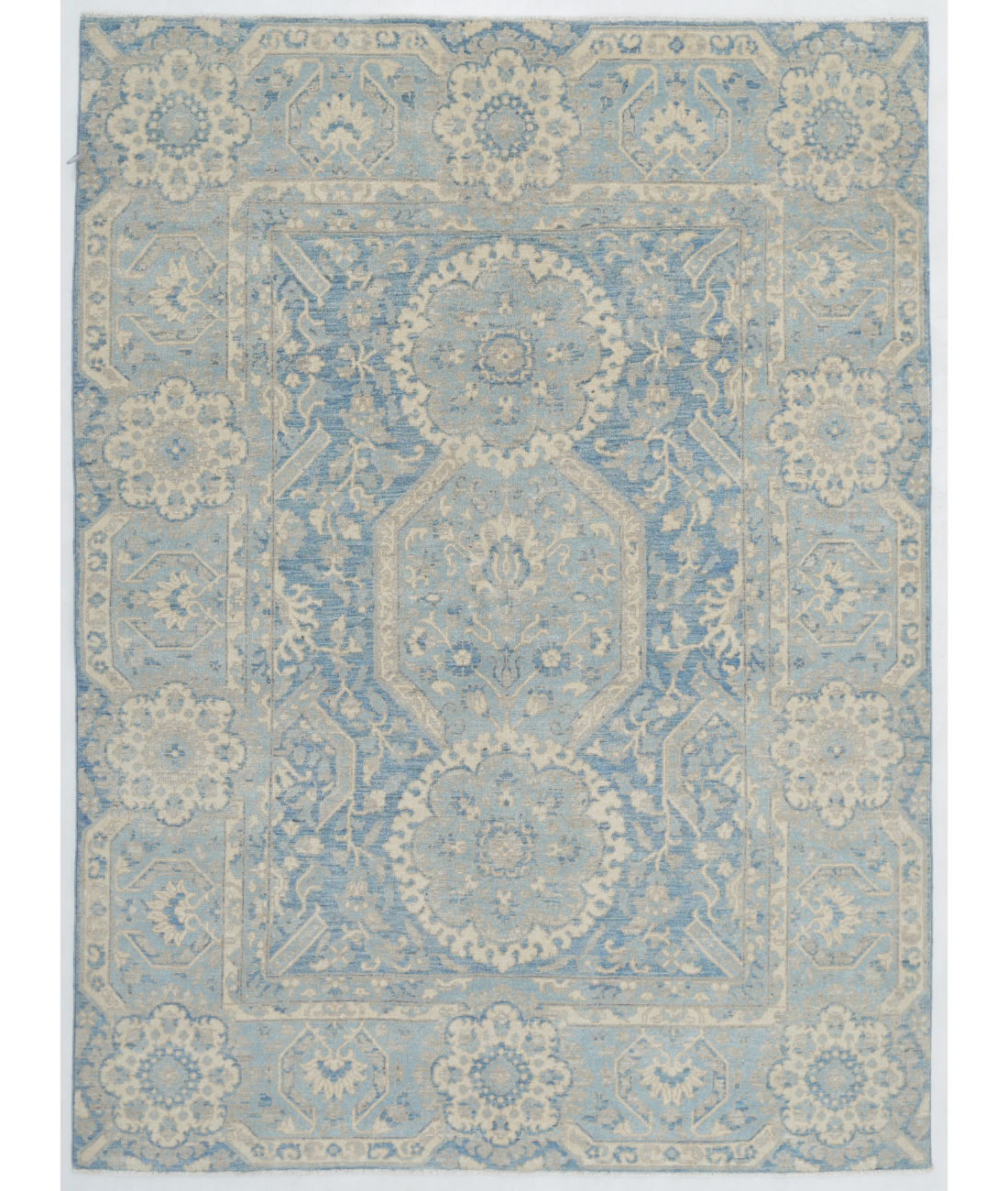 Hand Knotted Ziegler Wool Rug  - 5' 0" X 6' 9"