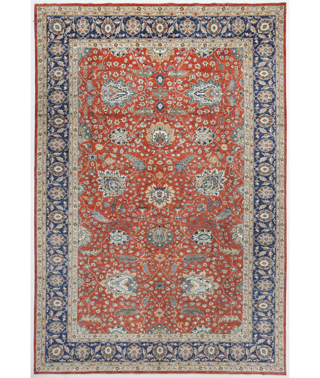 Hand Knotted Ziegler Wool Rug  - 11' 7" X 16' 11"