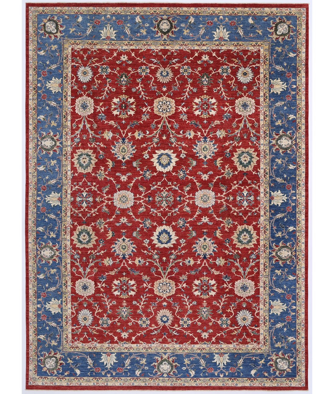 Hand Knotted Ziegler Wool Rug  - 8' 4" X 11' 5"