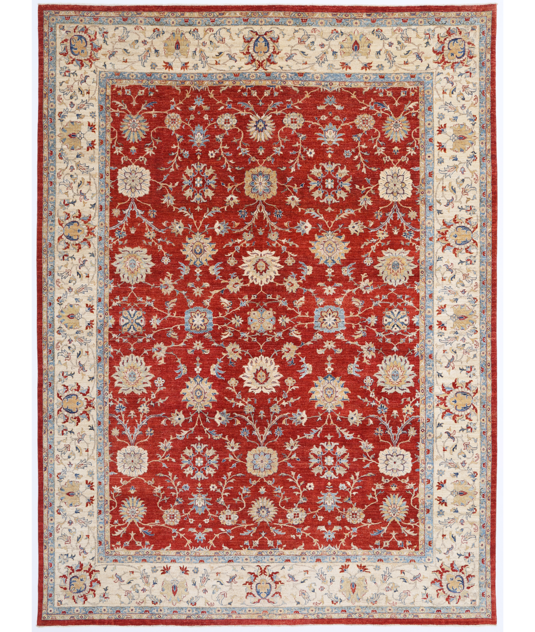 Hand Knotted Ziegler Wool Rug  - 10&#39; 2&quot; X 13&#39; 8&quot;