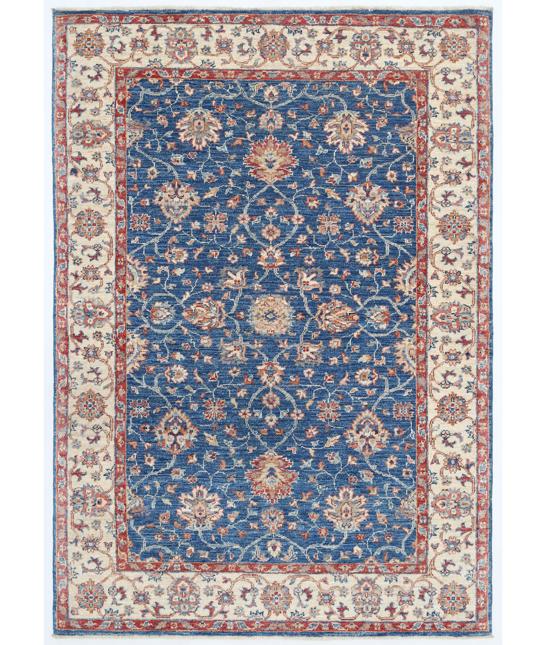 Hand Knotted Ziegler Wool Rug  - 4&#39; 0&quot; X 5&#39; 8&quot;