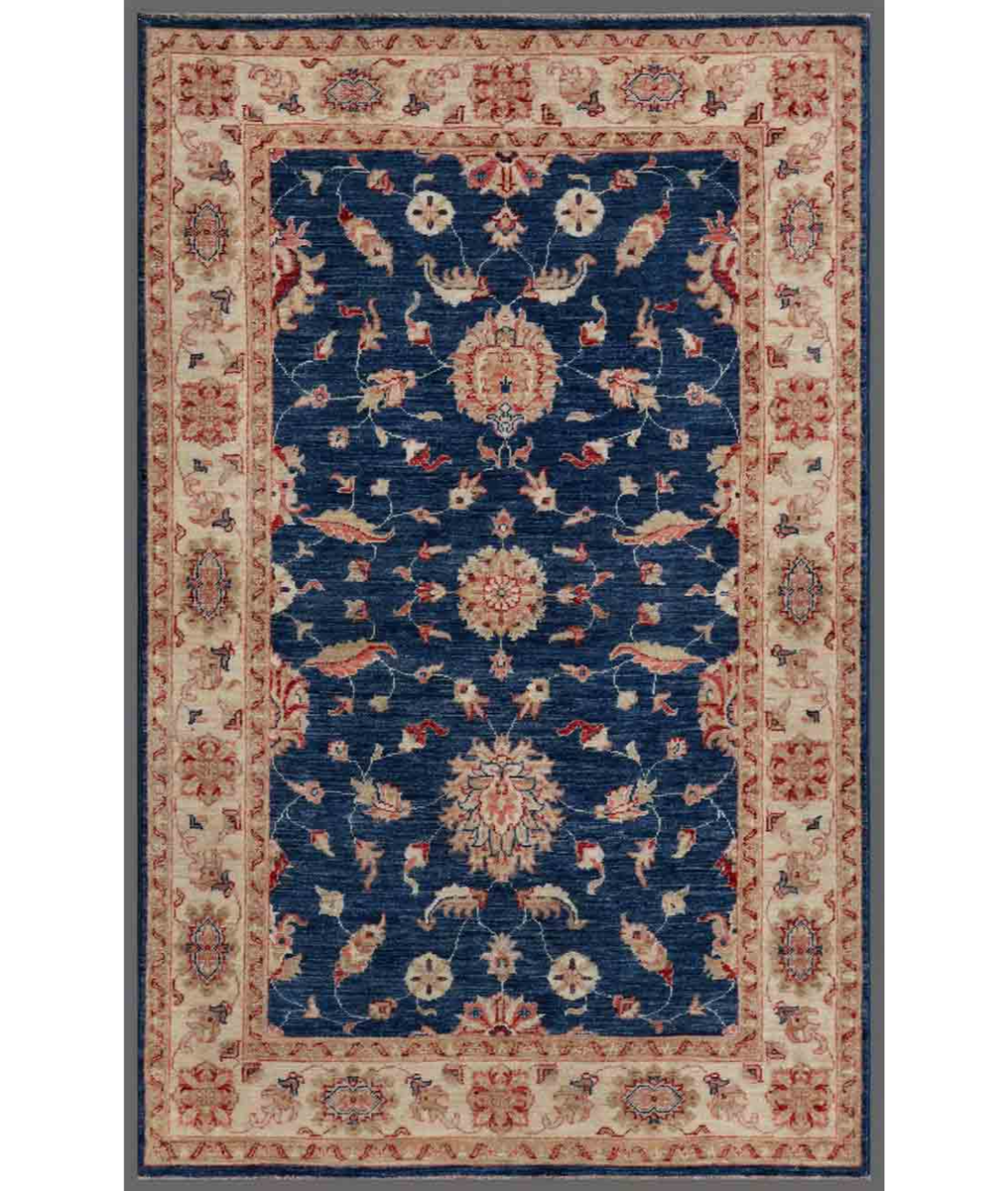 Hand Knotted Ziegler Wool Rug  - 3&#39; 11&quot; X 6&#39; 3&quot;