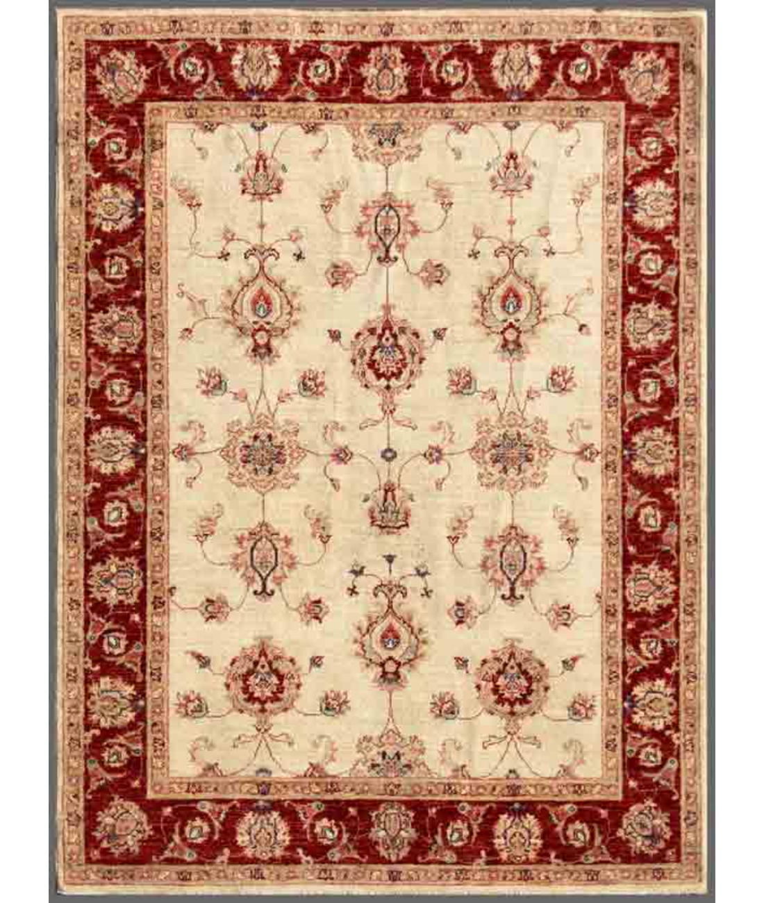 Hand Knotted Ziegler Wool Rug  - 4&#39; 10&quot; X 6&#39; 5&quot;