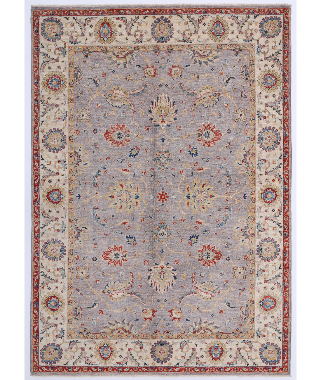 Hand Knotted Ziegler Wool Rug  - 5&#39; 0&quot; X 7&#39; 2&quot;