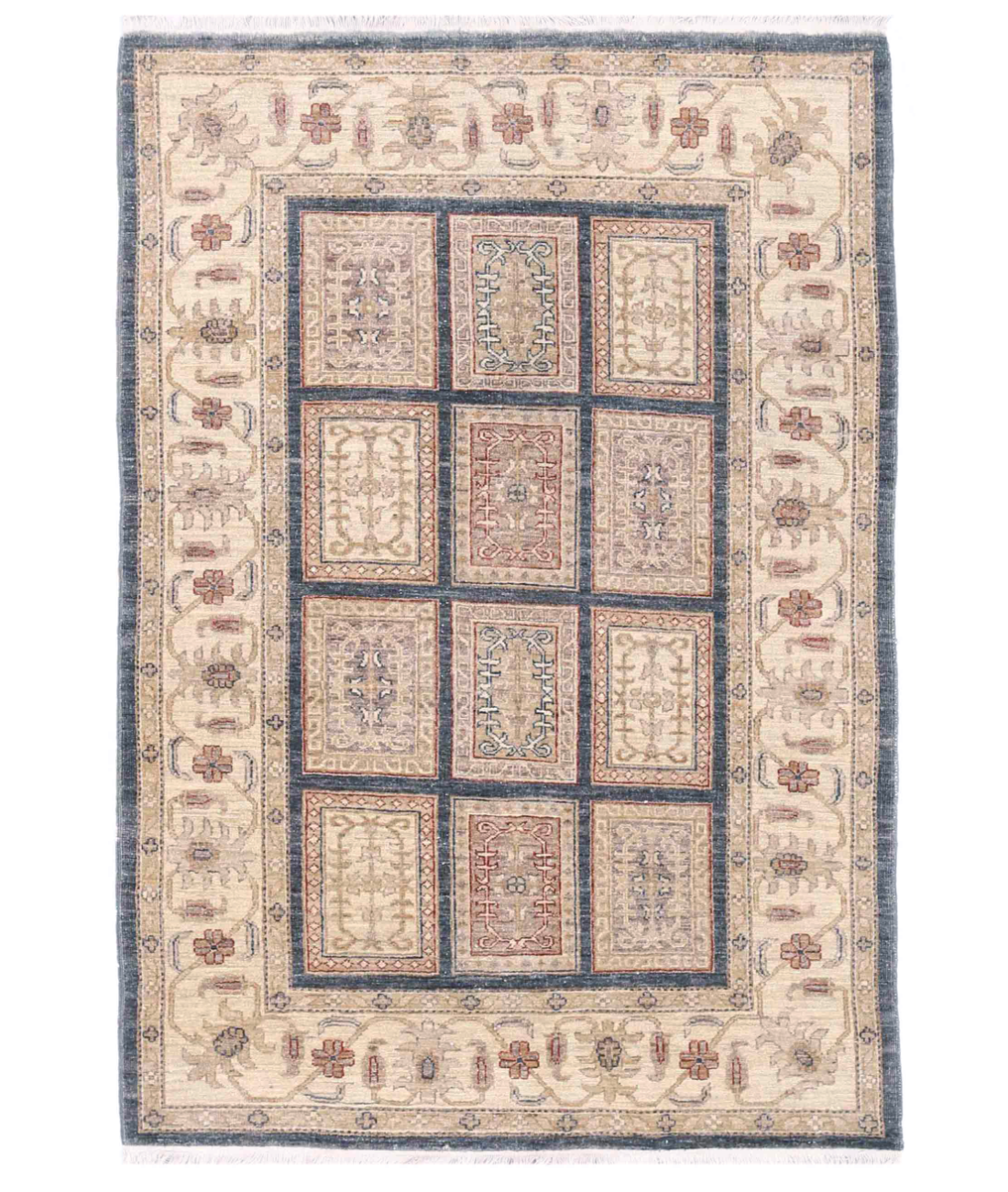 Hand Knotted Ziegler Wool Rug  - 4&#39; 0&quot; X 5&#39; 11&quot;
