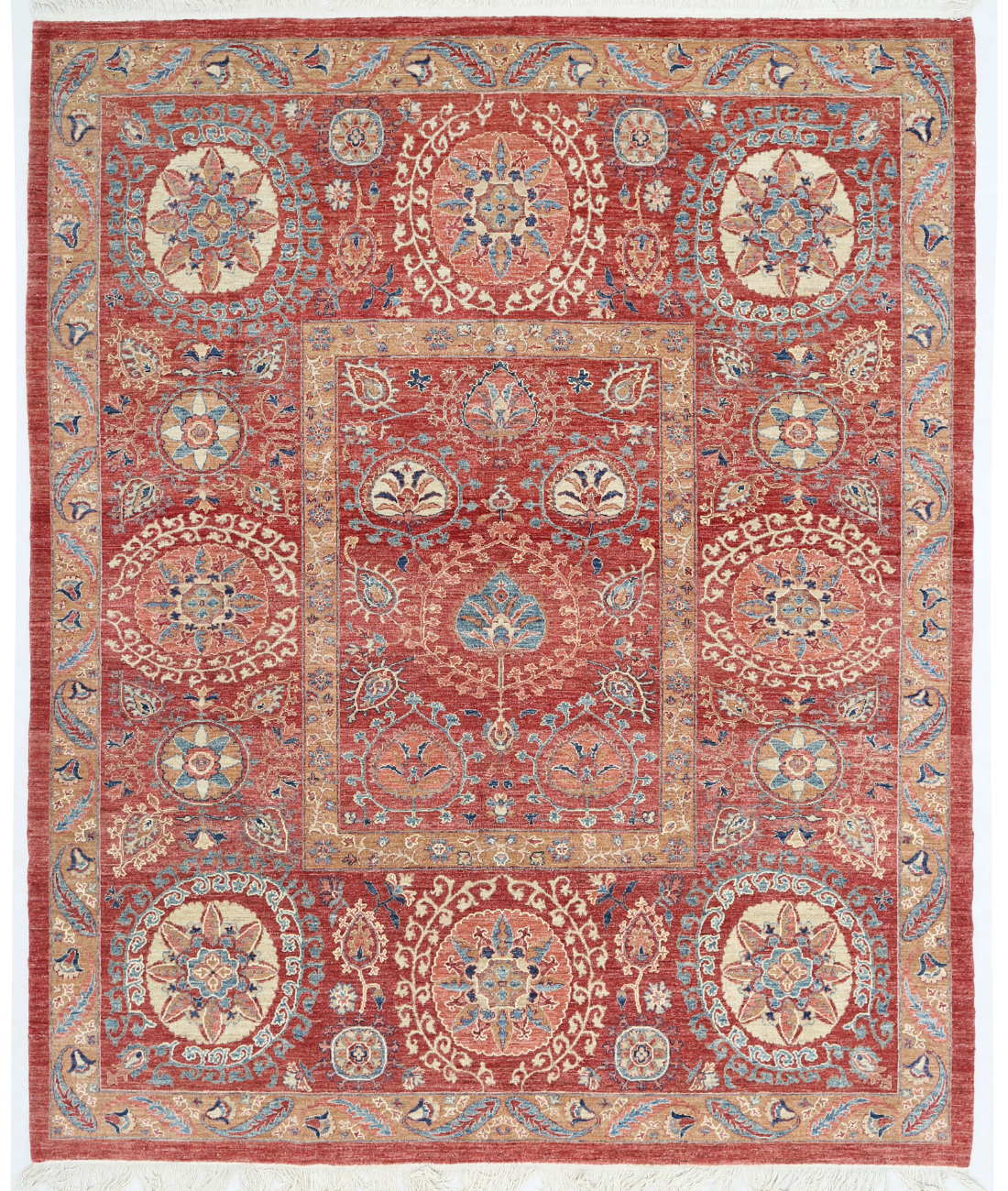 Hand Knotted Ziegler Wool Rug  - 8&#39; 2&quot; X 9&#39; 9&quot;