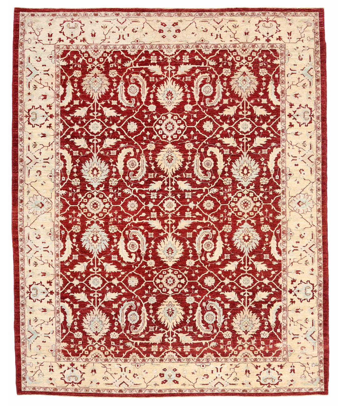 Hand Knotted Ziegler Wool Rug  - 8&#39; 2&quot; X 10&#39; 3&quot;