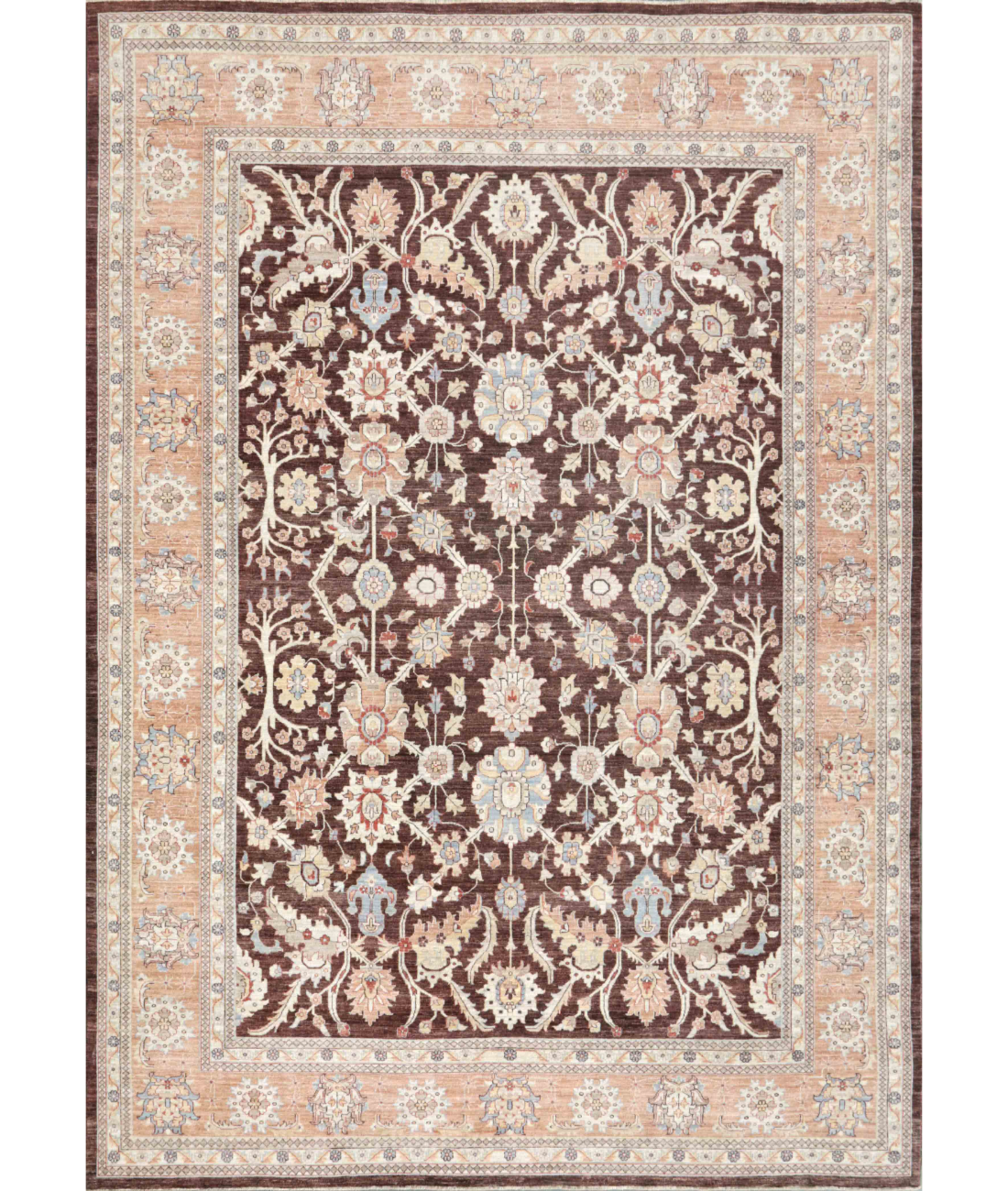 Hand Knotted Ziegler Wool Rug  - 10&#39; 0&quot; X 13&#39; 7&quot;