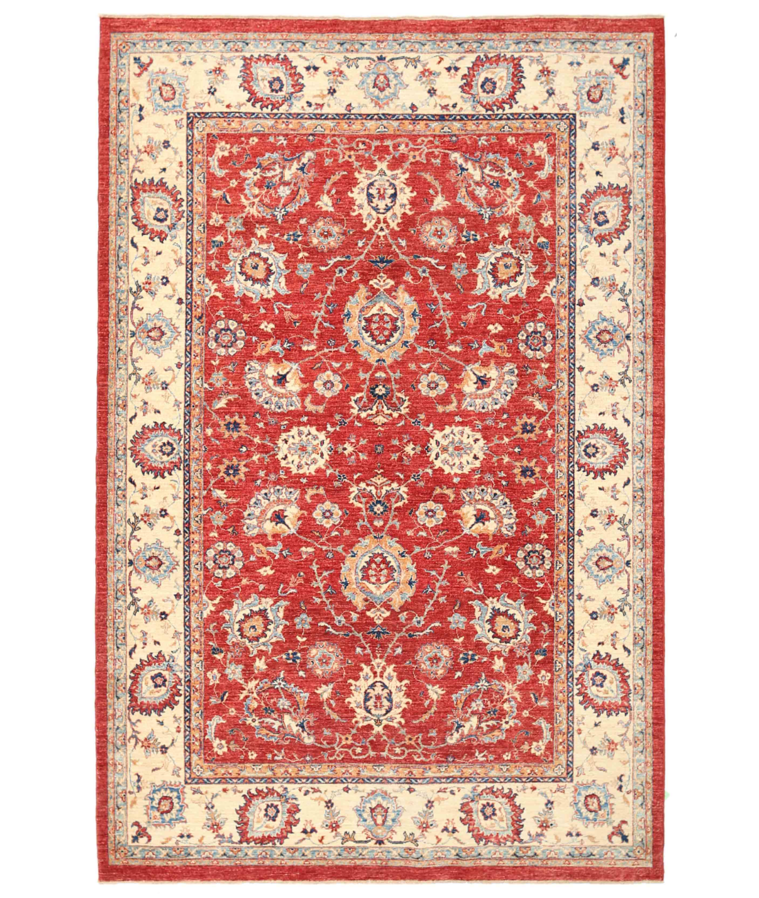 Hand Knotted Ziegler Wool Rug  - 6&#39; 9&quot; X 10&#39; 2&quot;