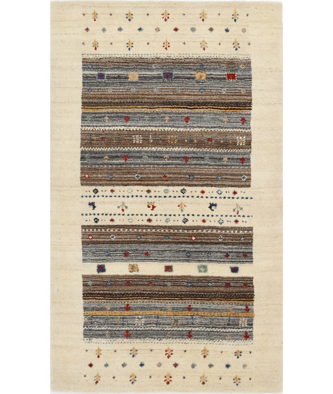 Hand Made Lori Wool Rug 3' 1" X 5' 2"