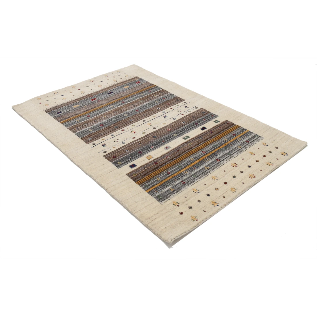 Hand Made Lori Wool Rug 4' 0" X 5' 11"