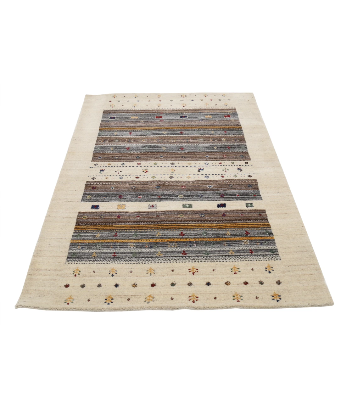 Hand Made Lori Wool Rug 4' 0" X 5' 11"