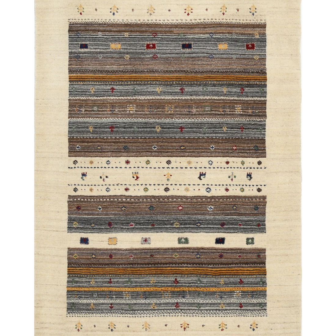 Hand Made Lori Wool Rug 4' 0" X 5' 11"